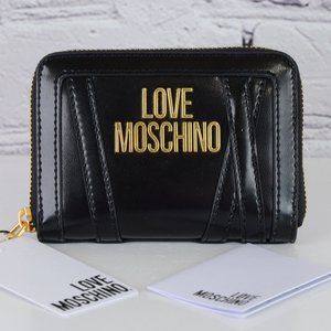 LOVE MOSCHINO Nappa Black Zip Wallet